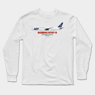 Boeing B787-9 - LOT Polish Airlines Long Sleeve T-Shirt